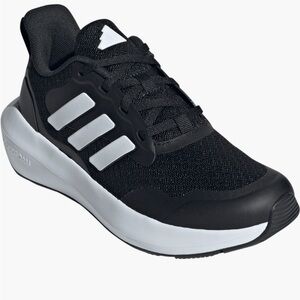 Adidas Black and White Sneakers with Cushioned Collar